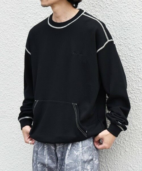SHIPS / シップス スウェット | 【SHIPS any別注】Champion: ワンポイント ロゴ 刺繍 ステッチ リラックス スウェット◆ | 詳細18