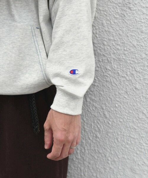 SHIPS / シップス スウェット | 【SHIPS any別注】Champion: ワンポイント ロゴ 刺繍 ステッチ リラックス スウェット◆ | 詳細23