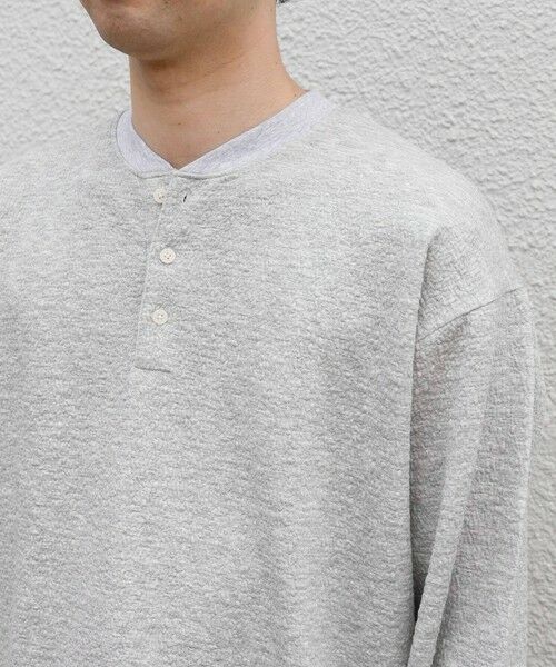 SHIPS / シップス カットソー | SHIPS any:〈洗濯機可能〉フクレ ジャカード リラックス ヘンリーネックTシャツ(ロンT)◆ | 詳細5