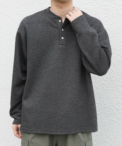 SHIPS / シップス カットソー | SHIPS any:〈洗濯機可能〉フクレ ジャカード リラックス ヘンリーネックTシャツ(ロンT)◆ | 詳細13