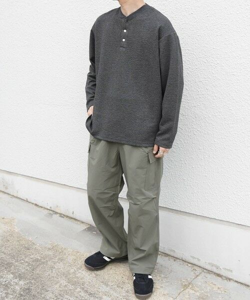 SHIPS / シップス カットソー | SHIPS any:〈洗濯機可能〉フクレ ジャカード リラックス ヘンリーネックTシャツ(ロンT)◆ | 詳細8