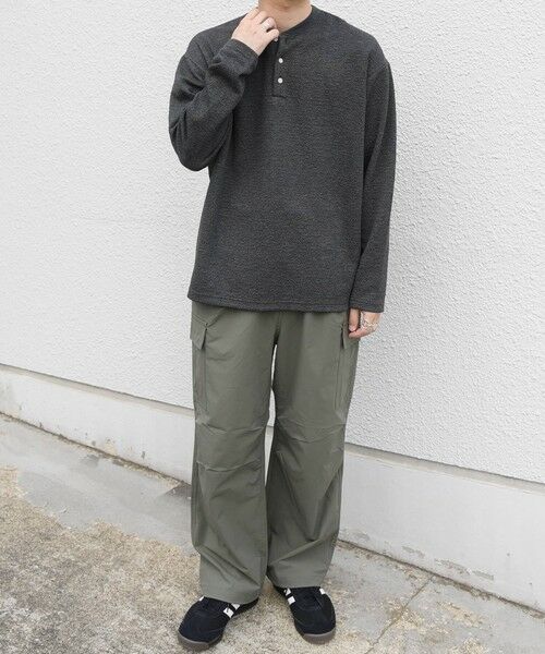 SHIPS / シップス カットソー | SHIPS any:〈洗濯機可能〉フクレ ジャカード リラックス ヘンリーネックTシャツ(ロンT)◆ | 詳細9