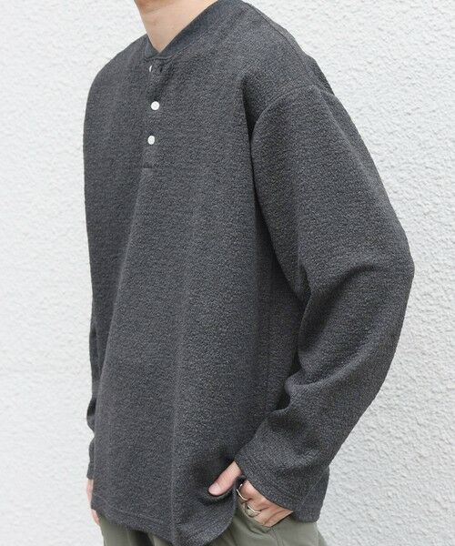 SHIPS / シップス カットソー | SHIPS any:〈洗濯機可能〉フクレ ジャカード リラックス ヘンリーネックTシャツ(ロンT)◆ | 詳細11