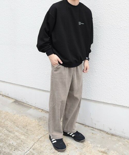 SHIPS / シップス カットソー | SHIPS any:〈洗濯機可能〉フクレ ジャカード ロゴ 刺繍 サイドポケットTシャツ(ロンT)◆ | 詳細6