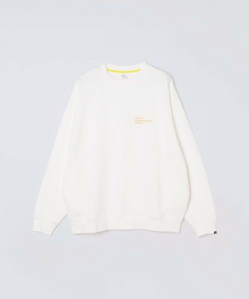 SHIPS / シップス カットソー | SHIPS any:〈洗濯機可能〉フクレ ジャカード ロゴ 刺繍 サイドポケットTシャツ(ロンT)◆ | 詳細7