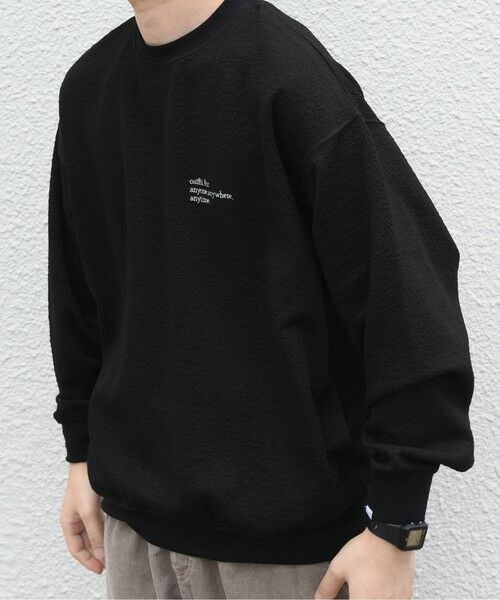 SHIPS / シップス カットソー | SHIPS any:〈洗濯機可能〉フクレ ジャカード ロゴ 刺繍 サイドポケットTシャツ(ロンT)◆ | 詳細22