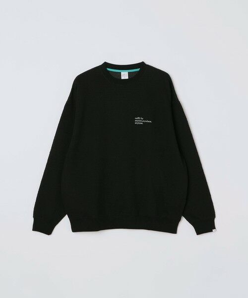 SHIPS / シップス カットソー | SHIPS any:〈洗濯機可能〉フクレ ジャカード ロゴ 刺繍 サイドポケットTシャツ(ロンT)◆ | 詳細25