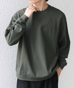 SHIPS / シップス Tシャツ | SHIPS any:〈洗濯機可能〉ワッフル ワンポイント クルーネック Tシャツ(ロンT)◆