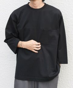 SHIPS / シップス Tシャツ | SHIPS any:〈洗濯機可能〉ピマ コットン ワンポイント 刺繍 7分袖 ポケット Tシャツ◆