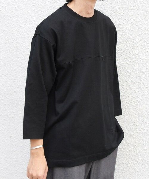 SHIPS / シップス Tシャツ | SHIPS any:〈洗濯機可能〉ピマ コットン ワンポイント 刺繍 7分袖 ポケット Tシャツ◆ | 詳細14