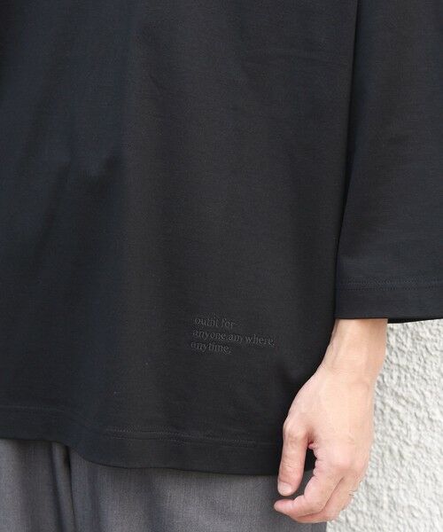 SHIPS / シップス Tシャツ | SHIPS any:〈洗濯機可能〉ピマ コットン ワンポイント 刺繍 7分袖 ポケット Tシャツ◆ | 詳細15