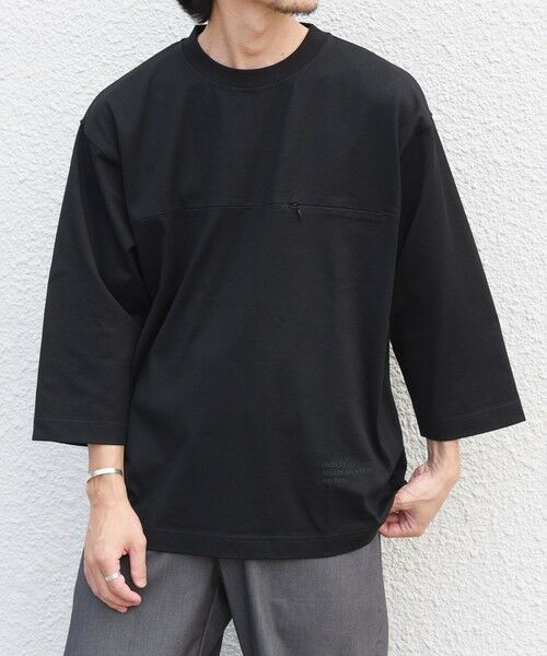 SHIPS / シップス Tシャツ | SHIPS any:〈洗濯機可能〉ピマ コットン ワンポイント 刺繍 7分袖 ポケット Tシャツ◆ | 詳細11