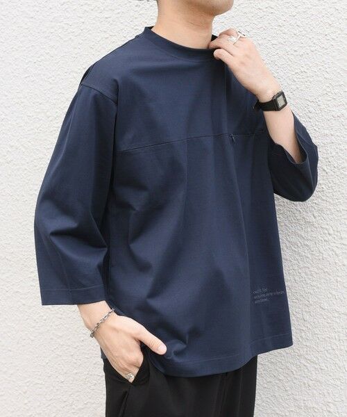 SHIPS / シップス Tシャツ | SHIPS any:〈洗濯機可能〉ピマ コットン ワンポイント 刺繍 7分袖 ポケット Tシャツ◆ | 詳細22
