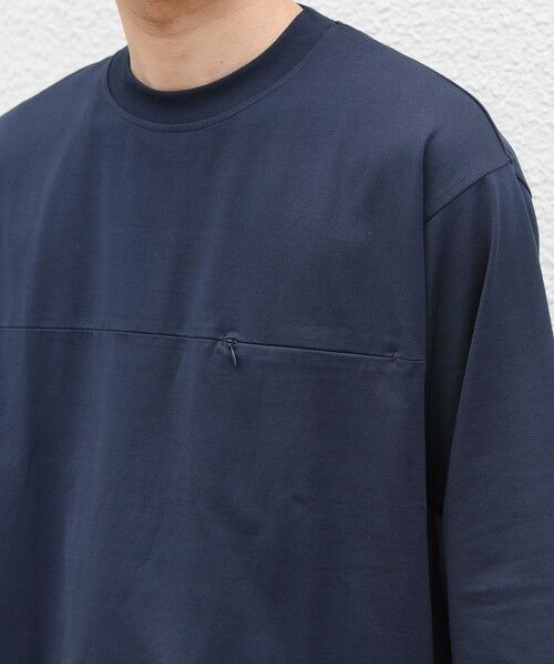 SHIPS / シップス Tシャツ | SHIPS any:〈洗濯機可能〉ピマ コットン ワンポイント 刺繍 7分袖 ポケット Tシャツ◆ | 詳細23