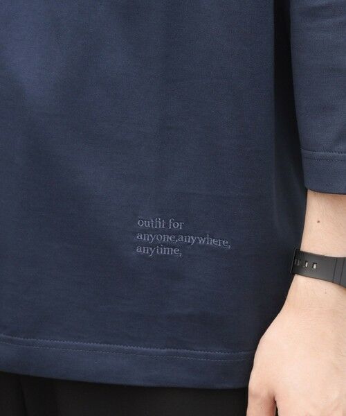 SHIPS / シップス Tシャツ | SHIPS any:〈洗濯機可能〉ピマ コットン ワンポイント 刺繍 7分袖 ポケット Tシャツ◆ | 詳細24