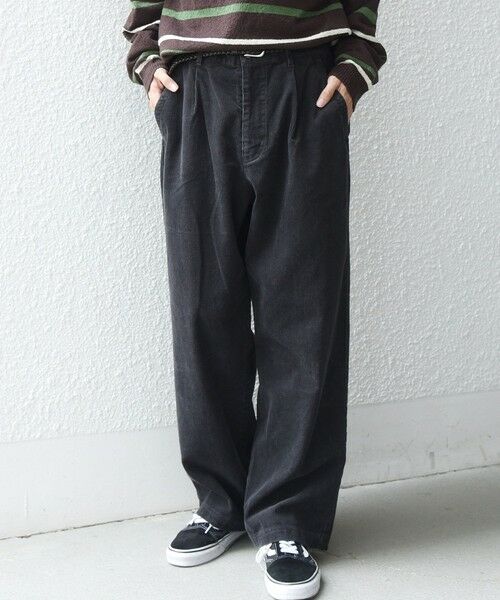 SHIPS / シップス その他パンツ | SHIPS any:〈洗濯機可能〉ブリーチ コーデュロイ リラックス イージー パンツ◆(チャコールグレー)