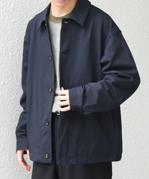 SHIPS / シップス ブルゾン | SORONA(R) ライト ツイル ストレッチ スピンドル ブルゾン 26AW◆(ネイビー)