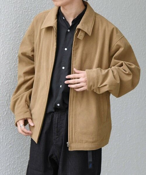 SHIPS / シップス ブルゾン | 〈手洗い可能〉SOLOTEX(R) コーデュロイ スピンドル ジップアップ ブルゾン(セットアップ対応)◆(キャメル)