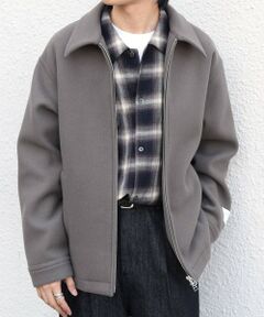 SHIPS / シップス ブルゾン | PURE WOOL MELTON リラックス ジップアップ ブルゾン◆