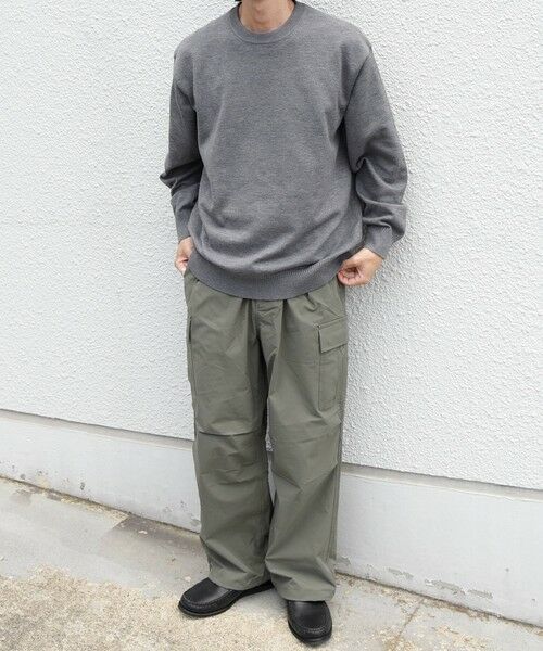 SHIPS / シップス ニット・セーター | SHIPS any:〈手洗い可能〉ウール混 アンチピリング デザインリブ クルーネック ニット◆ | 詳細1
