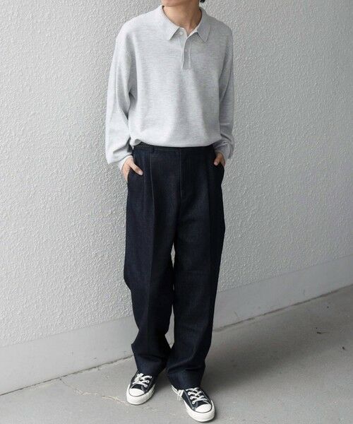 SHIPS / シップス ニット・セーター | SHIPS any:〈手洗い可能〉ウール混 アンチピリング デザインリブ リラックス ニット ポロ◆ | 詳細1