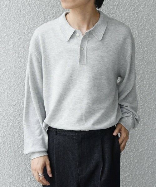SHIPS / シップス ニット・セーター | SHIPS any:〈手洗い可能〉ウール混 アンチピリング デザインリブ リラックス ニット ポロ◆ | 詳細3
