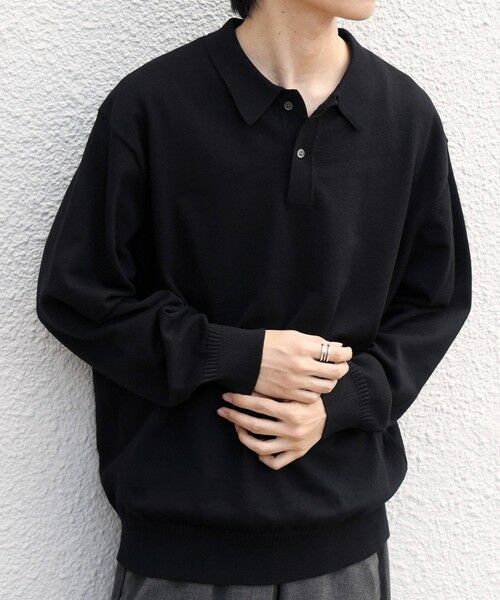 SHIPS / シップス ニット・セーター | SHIPS any:〈手洗い可能〉ウール混 アンチピリング デザインリブ リラックス ニット ポロ◆ | 詳細10