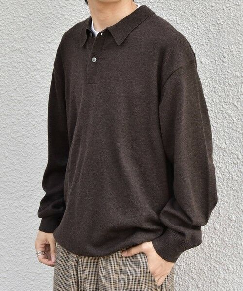 SHIPS / シップス ニット・セーター | SHIPS any:〈手洗い可能〉ウール混 アンチピリング デザインリブ リラックス ニット ポロ◆ | 詳細19