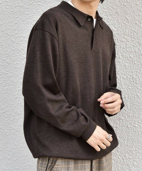 SHIPS / シップス ニット・セーター | SHIPS any:〈手洗い可能〉ウール混 アンチピリング デザインリブ リラックス ニット ポロ◆ | 詳細20
