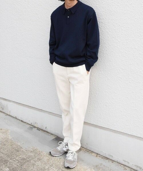 SHIPS / シップス ニット・セーター | SHIPS any:〈手洗い可能〉ウール混 アンチピリング デザインリブ リラックス ニット ポロ◆ | 詳細27