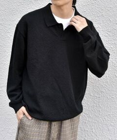 SHIPS / シップス ニット・セーター | SHIPS any: ブークレ リラックス ニット ポロ◆