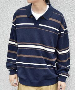 SHIPS / シップス ニット・セーター | SHIPS any: ブークレ リラックス ニット ポロ◆