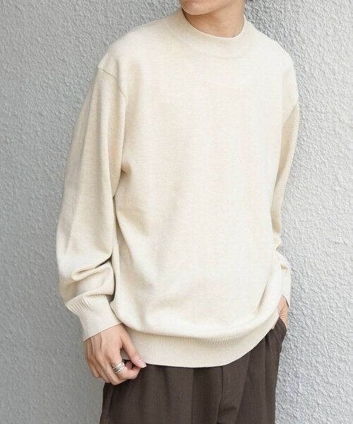 SHIPS / シップス ニット・セーター | SHIPS any:〈手洗い可能〉ウール混 アンチピリング デザインリブ モックネック ニット◆ | 詳細3