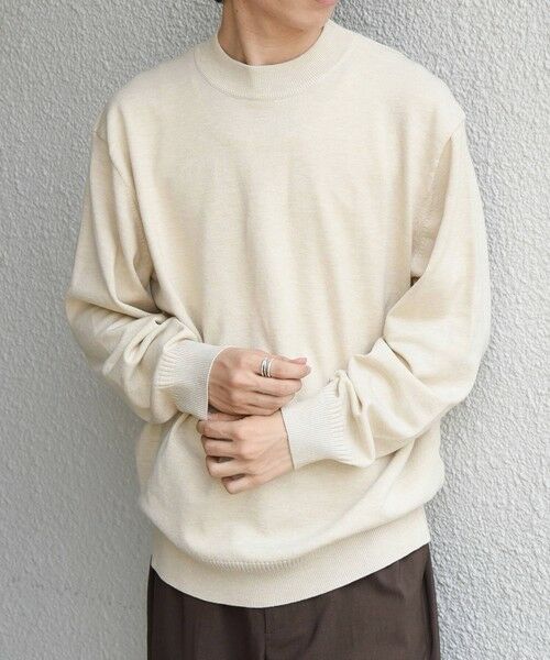 SHIPS / シップス ニット・セーター | SHIPS any:〈手洗い可能〉ウール混 アンチピリング デザインリブ モックネック ニット◆ | 詳細4