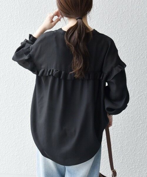 SHIPS / シップス シャツ・ブラウス | 《予約》SHIPS any:〈洗濯機可能〉シアー フリル バンドカラー シャツ ブラウス | 詳細19