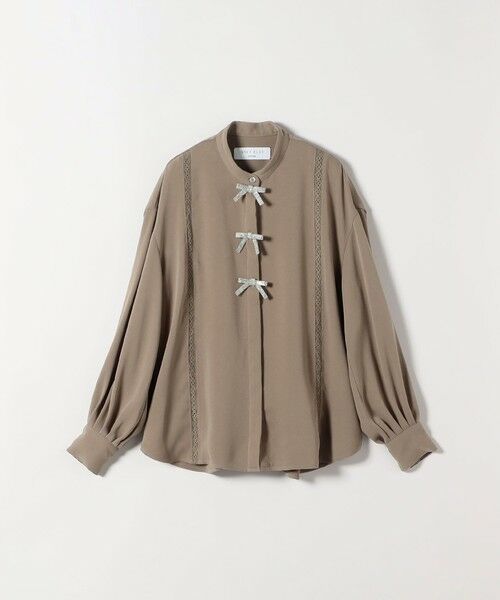 SHIPS / シップス シャツ・ブラウス | 《予約》SHIPS any:〈手洗い可能〉リボン モチーフ スタンドカラー シャツ ブラウス［NAVY BLUE］ | 詳細13