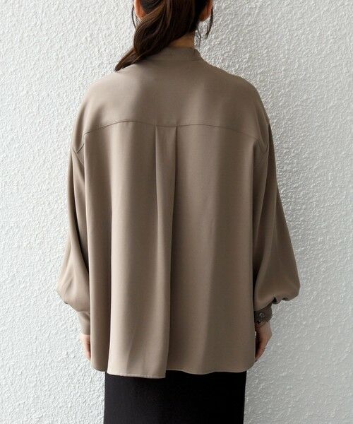 SHIPS / シップス シャツ・ブラウス | 《予約》SHIPS any:〈手洗い可能〉リボン モチーフ スタンドカラー シャツ ブラウス［NAVY BLUE］ | 詳細23