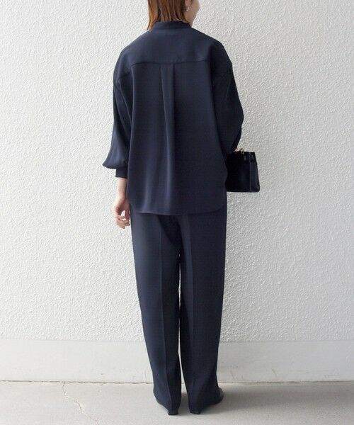 SHIPS / シップス シャツ・ブラウス | 《予約》SHIPS any:〈手洗い可能〉リボン モチーフ スタンドカラー シャツ ブラウス［NAVY BLUE］ | 詳細26