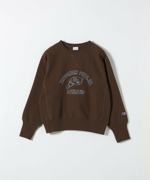 SHIPS / シップス スウェット | Champion:〈洗濯機可能〉リバースウィーブ(R) 裏起毛 V ガゼット スウェット（ブラウン）