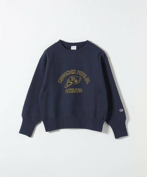 SHIPS / シップス スウェット | Champion:〈洗濯機可能〉リバースウィーブ(R) 裏起毛 V ガゼット スウェット（ネイビー）