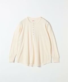 SHIPS / シップス Tシャツ | Hanes:〈洗濯機可能〉BEEFY-T ワッフル ヘンリーネック ロングスリーブ TEE