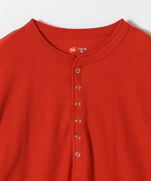 SHIPS / シップス Tシャツ | Hanes:〈洗濯機可能〉BEEFY-T ワッフル ヘンリーネック ロングスリーブ TEE | 詳細4