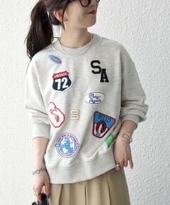 SHIPS / シップス スウェット | 《予約》SHIPS any:〈洗濯機可能〉裏毛 ワッペン ルーズ スウェット プルオーバー