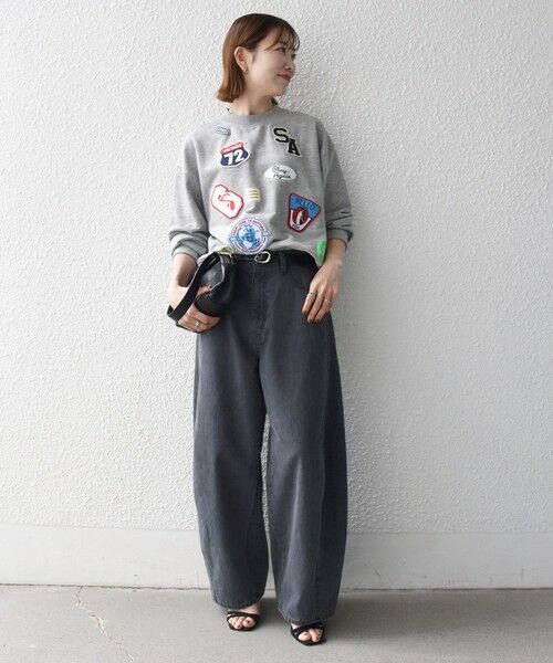 SHIPS / シップス スウェット | 《予約》SHIPS any:〈洗濯機可能〉裏毛 ワッペン ルーズ スウェット プルオーバー | 詳細15