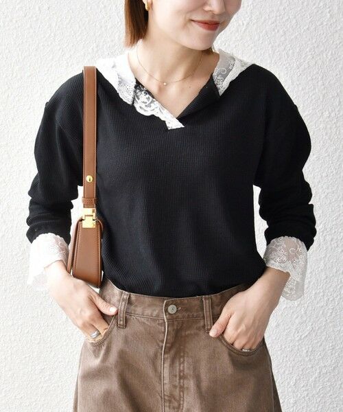 SHIPS / シップス カットソー | 《予約》SHIPS any:〈洗濯機可能〉ワッフル レース フーディー プルオーバー | 詳細17