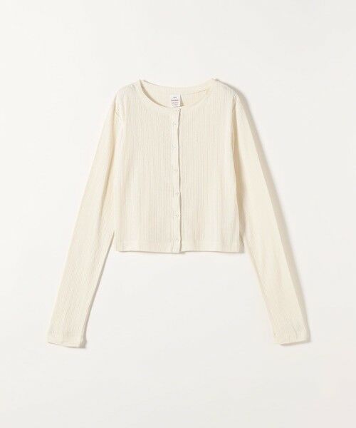 SHIPS / シップス カーディガン・ボレロ | Healthknit:〈洗濯機可能〉アイレット コンパクト カーディガン（オフホワイト）