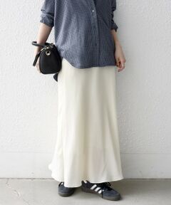 SHIPS / シップス ロング・マキシ丈スカート | 《予約》SHIPS any:〈洗濯機可能〉メッシュ ナロー スカート 26AW