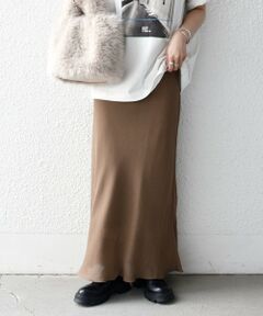 SHIPS / シップス ロング・マキシ丈スカート | 《予約》SHIPS any:〈洗濯機可能〉メッシュ ナロー スカート 26AW
