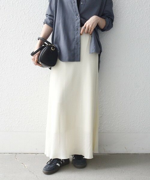 SHIPS / シップス ロング・マキシ丈スカート | 《予約》SHIPS any:〈洗濯機可能〉メッシュ ナロー スカート 26AW | 詳細3