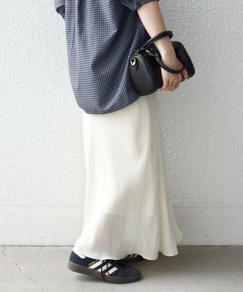 SHIPS / シップス ロング・マキシ丈スカート | 《予約》SHIPS any:〈洗濯機可能〉メッシュ ナロー スカート 26AW | 詳細6